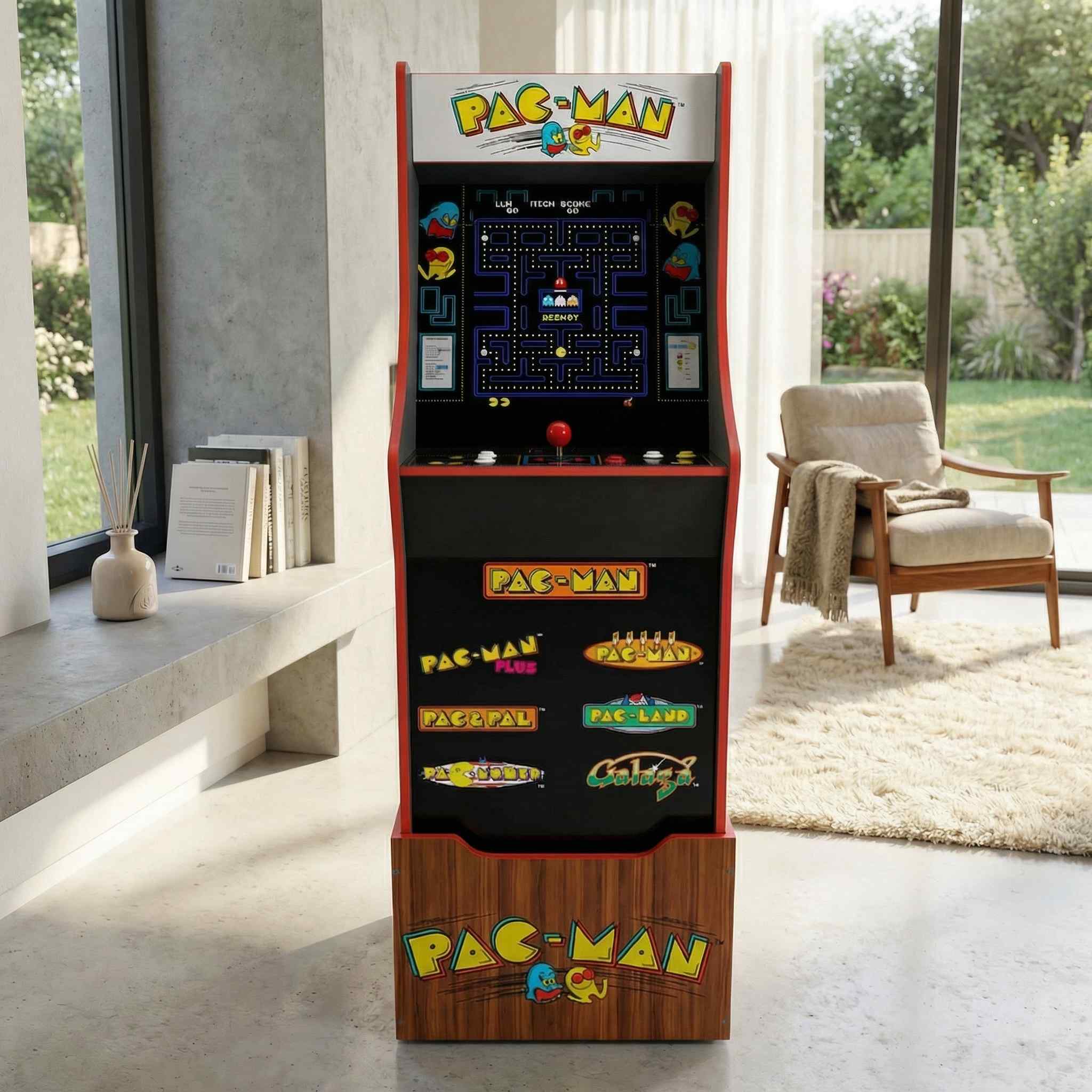 Arcade1Up Pac-Man Arcade Machine with Riser - Classic Home Arcade Game