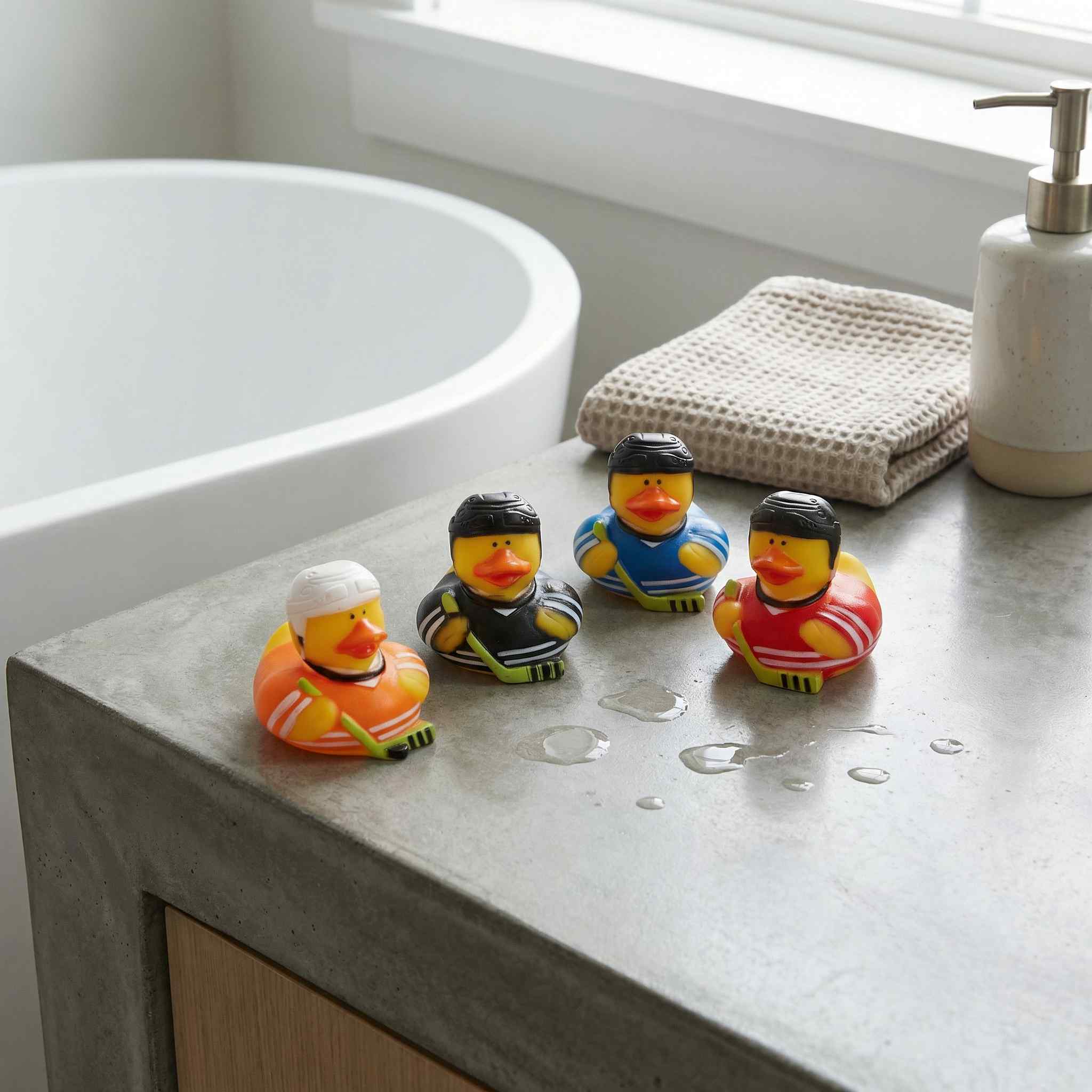 Aqua Mini Floating Ducks – Hockey Players