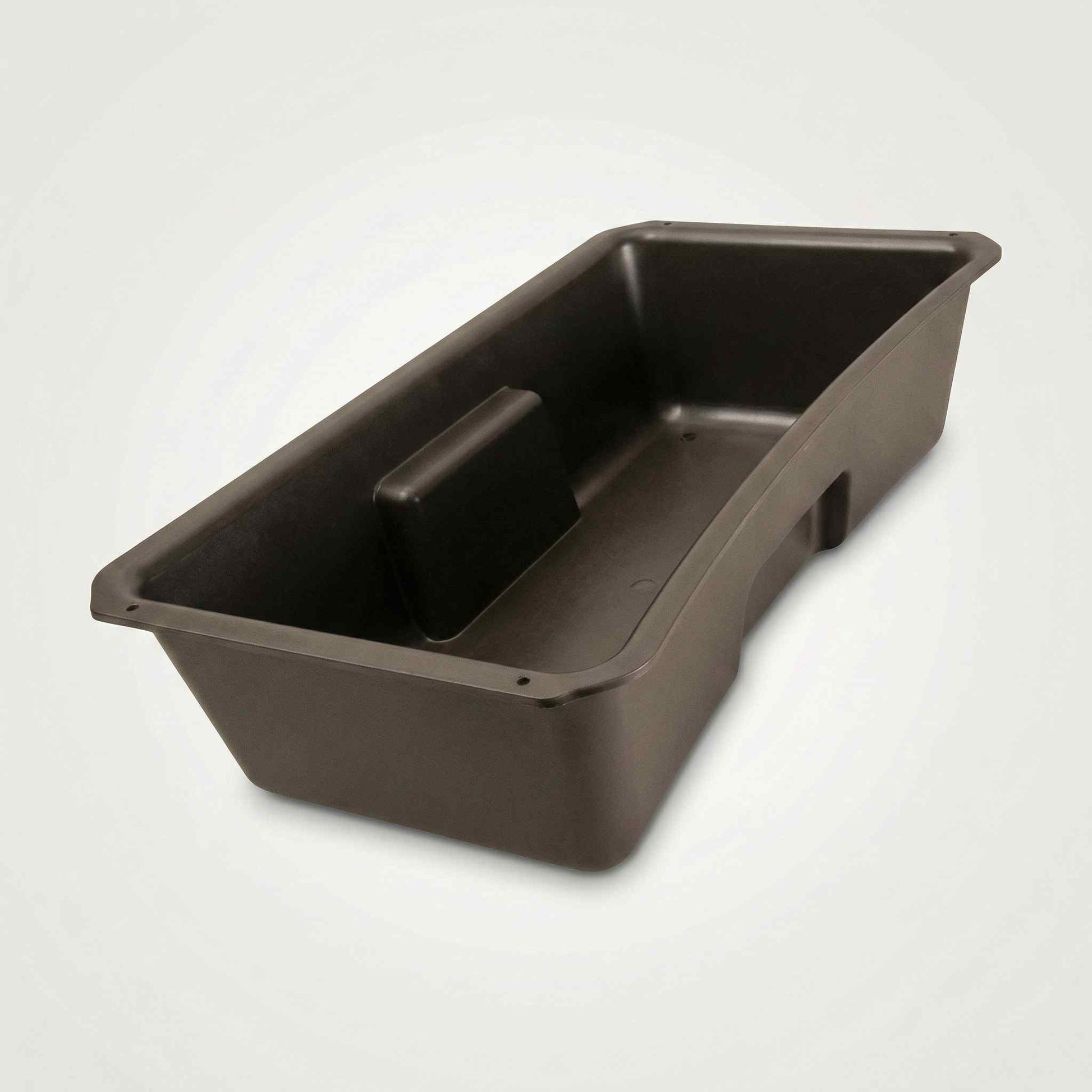 SmartDrawer dark brown storage tray shown empty from above on white background