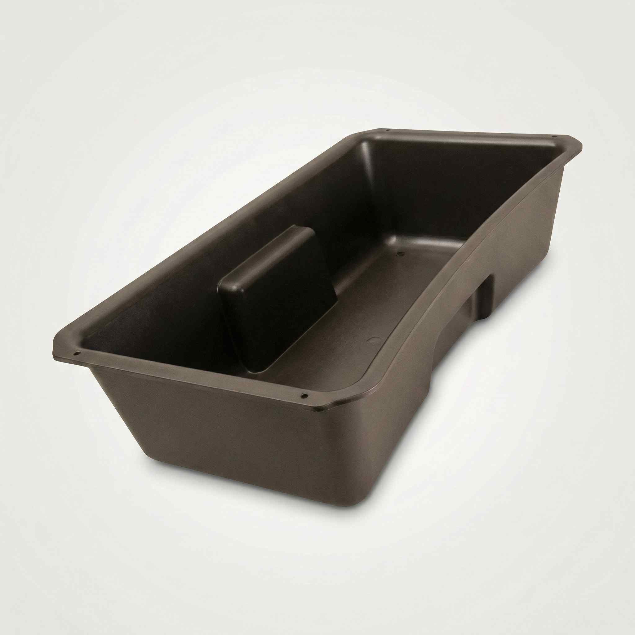 SmartDrawer dark brown storage tray shown empty from above on white background