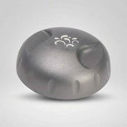Silver-grey rounded Jacuzzi waterfall control knob with three decorative swirl cutouts