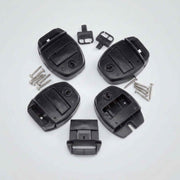 Jacuzzi® Cover Clip Kit Sunstar featuring four black plastic clips and mounting screws on white background