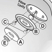 Jacuzzi® Fastener 2020 J300 Pillow Push-in
