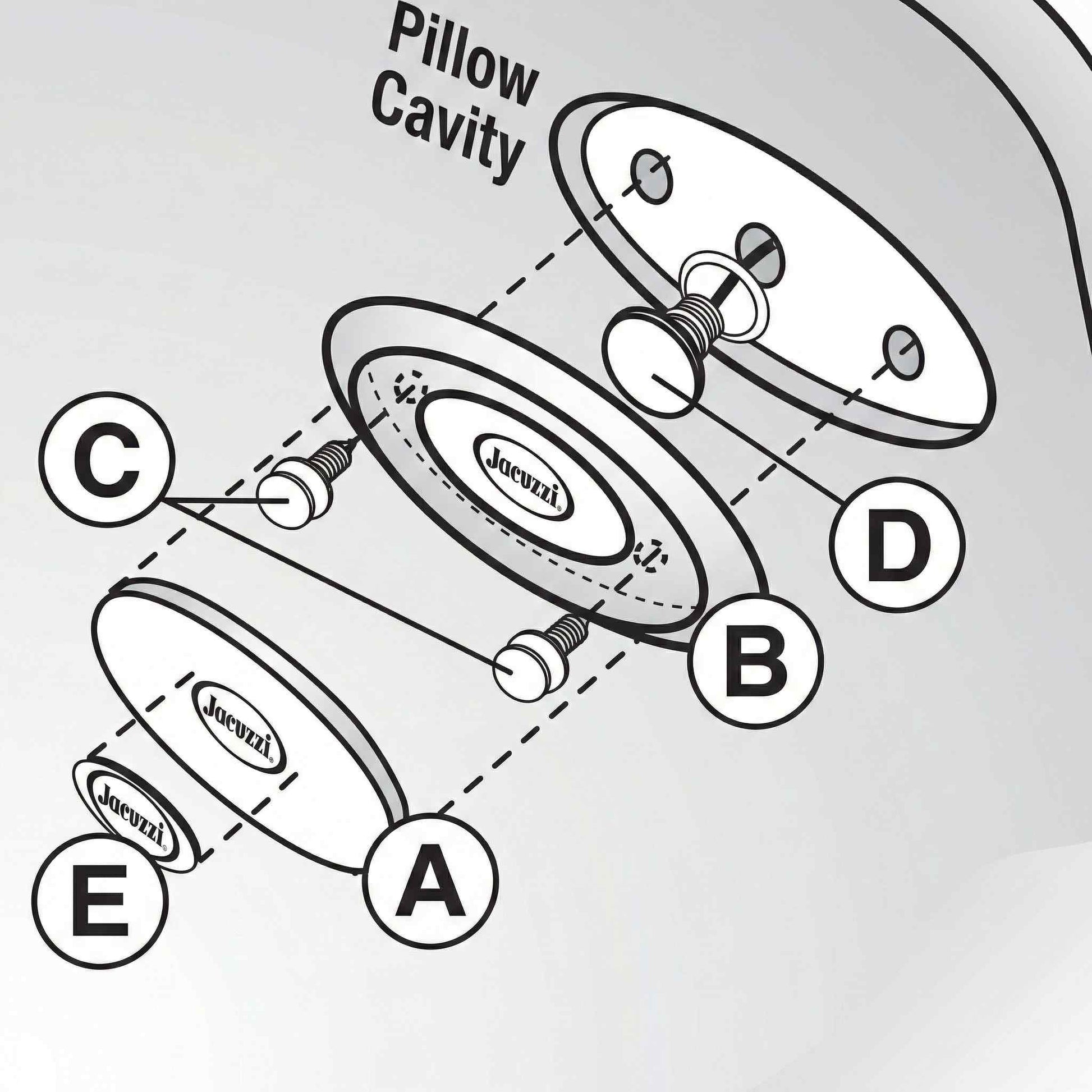 Jacuzzi® Fastener 2020 J300 Pillow Push-in