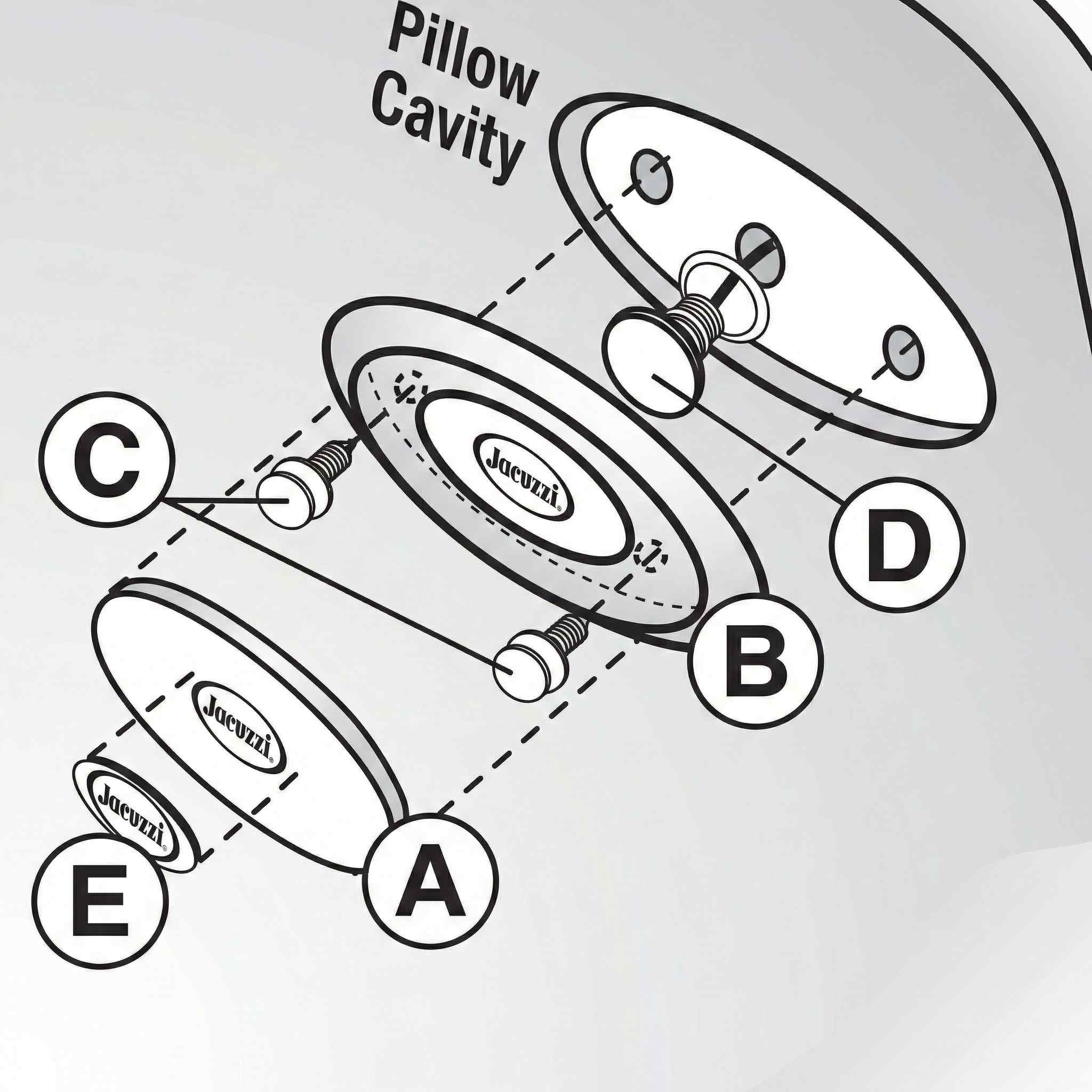 Jacuzzi® Fastener 2020 J300 Pillow Push-in