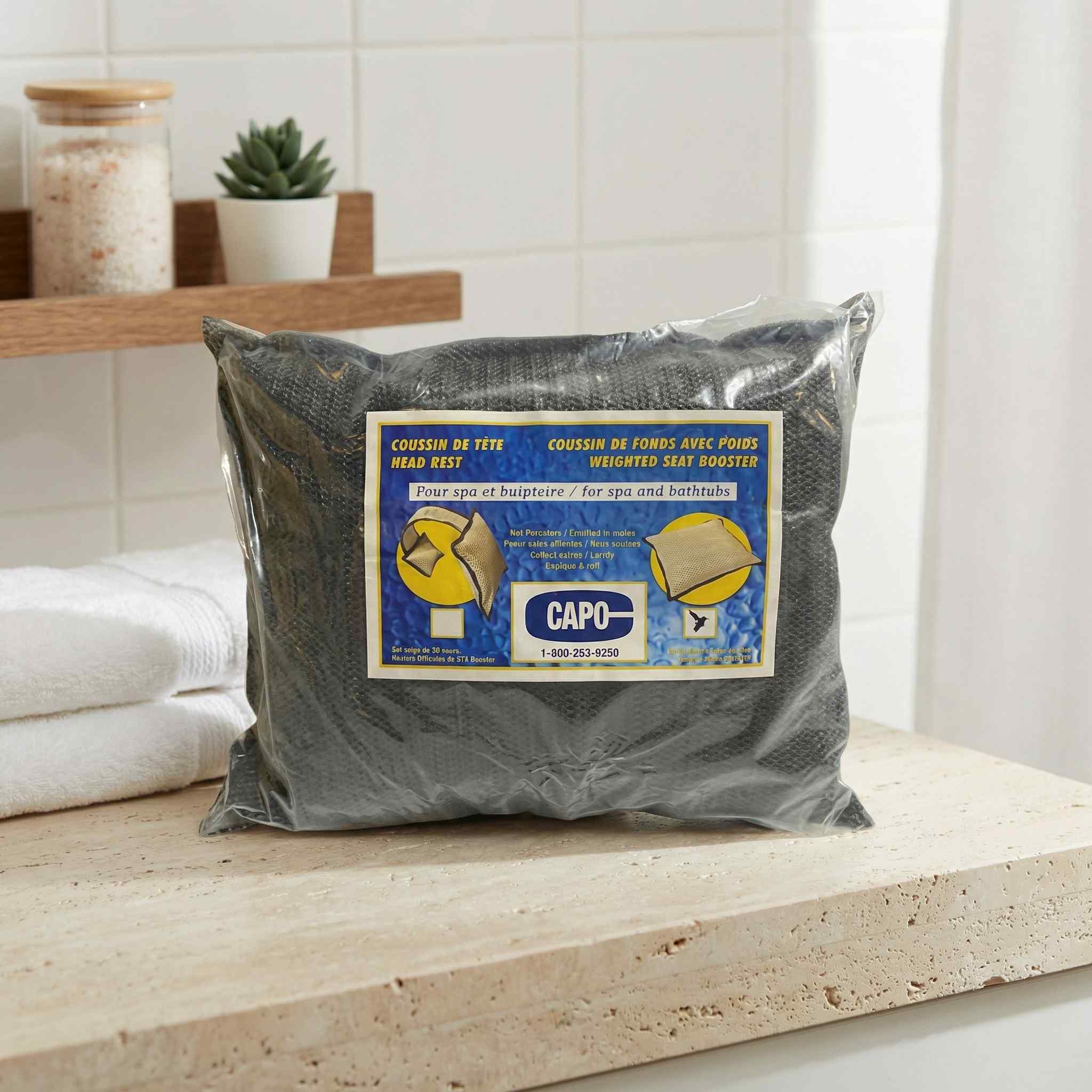 Capo Spa Booster Cushion, Black, Universal Hot Tub Seat Pad – product shown in use or close-up detail